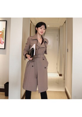 現貨 - 韓國平價服飾 長版雙扣風衣外套